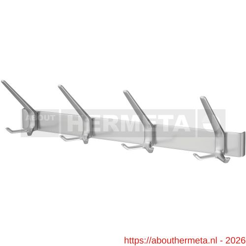 Hermeta 0864 garderobe kapstok 4x haak nummer 860 naturel - R20101807 - afbeelding 1