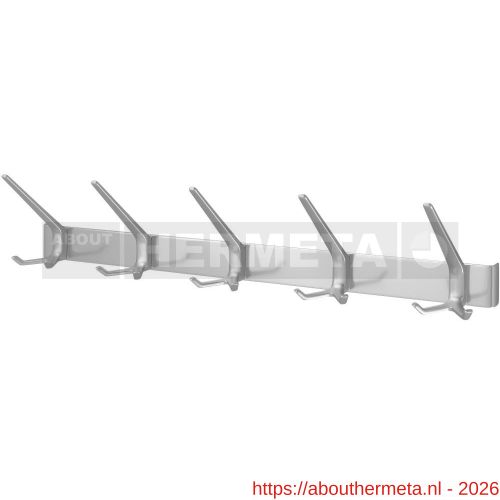 Hermeta 0865 garderobe kapstok 5x haak nummer 860 naturel - R20100269 - afbeelding 1