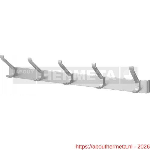 Hermeta 0885 garderobe kapstok 5x haak nummer 880 naturel EAN sticker - R20100290 - afbeelding 1