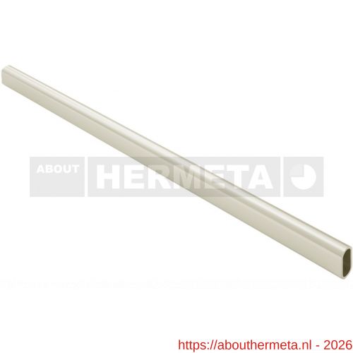 Hermeta 1017 garderobebuis recht ovaal Gardelux 1 30x14 mm L 150 cm mat zwart - R20102006 - afbeelding 1