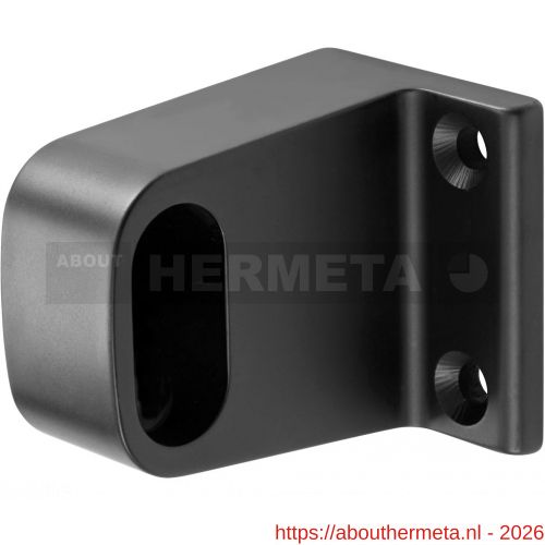 Hermeta 1030 garderobebuis steun eind Gardelux 1 type 1 mat zwart EAN sticker - R20101548 - afbeelding 1