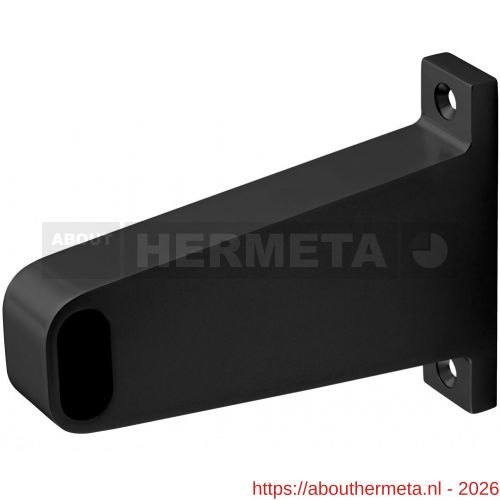 Hermeta 1050 garderobebuis steun eind Gardelux 1 type 3 mat zwart - R20101554 - afbeelding 1