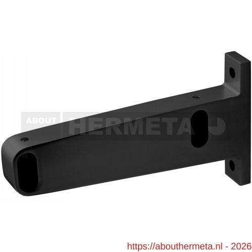 Hermeta 1080 garderobebuis steun eind links Gardelux 1 type 5 mat zwart - R20101564 - afbeelding 1