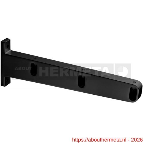 Hermeta 1111 garderobebuis steun eind rechts Gardelux 1 type 7A mat zwart - R20101584 - afbeelding 1