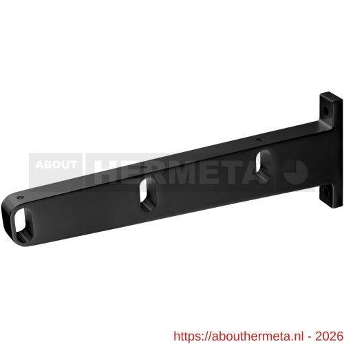 Hermeta 1112 garderobebuis steun midden Gardelux 1 type 7A mat zwart - R20101586 - afbeelding 1