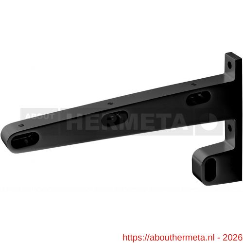 Hermeta 1140 garderobebuis steun eind links Gardelux 1 type 13 mat zwart EAN sticker - R20101595 - afbeelding 1