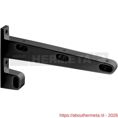 Hermeta 1141 garderobebuis steun eind rechts Gardelux 1 type 13 mat zwart - R20101596 - afbeelding 1
