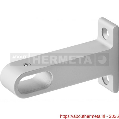 Hermeta 1192 garderobebuis plafondbevestiging steun midden Gardelux 1 mat naturel EAN sticker - R20100526 - afbeelding 1
