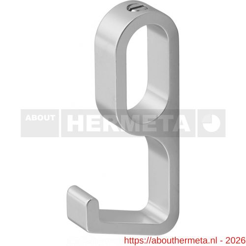 Hermeta 1201 garderobebuis jashaak enkel Gardelux 1 naturel EAN sticker - R20100400 - afbeelding 1