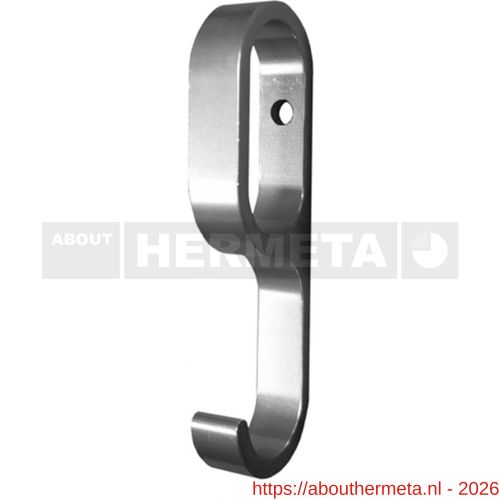 Hermeta 1205 garderobebuis schuifhaak 8 mm breed mat zwart - R20101623 - afbeelding 1