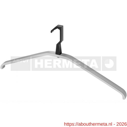 Hermeta 1262 garderobe kledinghanger Gardelux 2 zelfrichtend mat naturel-zwart - R20100636 - afbeelding 1