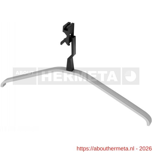 Hermeta 1264 garderobe kledinghanger Gardelux 2 niet uitneembaar mat naturel - R20100641 - afbeelding 1