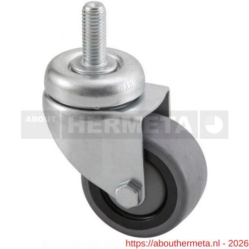 Hermeta 1355 garderobe zwenkwiel zonder rem M10x25 mm verzinkt - R20101358 - afbeelding 1