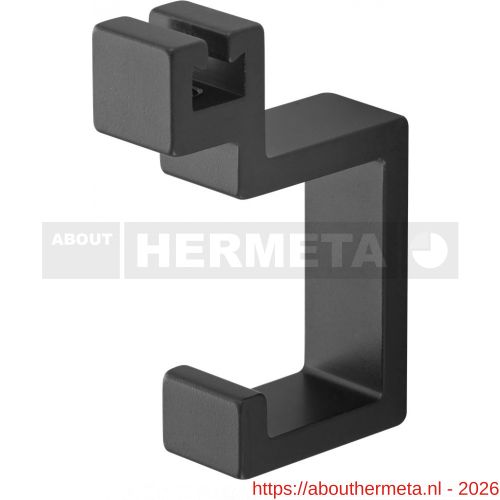 Hermeta 2083 garderobebuis jashaak enkel Gardelux 2 mat zwart - R20101830 - afbeelding 1
