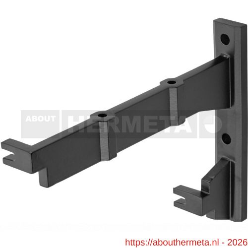 Hermeta 2092 garderobebuis steun Gardelux 2 RAL 9011 zwart - R20101829 - afbeelding 1