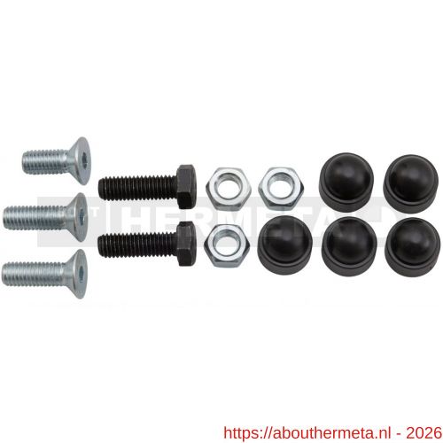 Hermeta 2098 garderobe montageset framebevestiging Gardelux 2 type 12 mat zwart - R20100560 - afbeelding 1