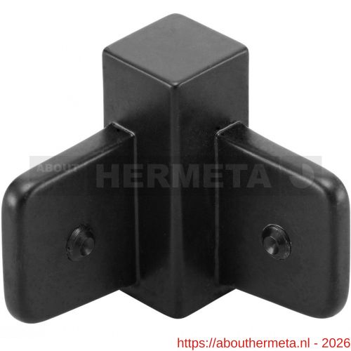 Hermeta 2135 garderobelijst hoek binnen Gardelux 2 voor lijst 2000 zwart - R20100353 - afbeelding 1
