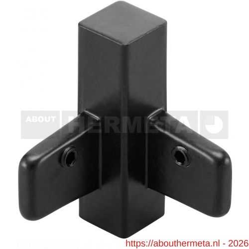 Hermeta 2136 garderobelijst hoek binnen Gardelux 2 voor lijst 2001 zwart - R20100354 - afbeelding 1