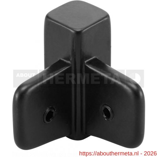 Hermeta 2140 garderobelijst hoek buiten Gardelux 2 voor lijst 2000 zwart - R20100355 - afbeelding 1