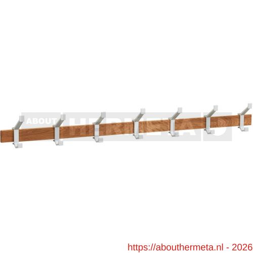Hermeta 2684 wand garderobe kapstok serie A 7-haaks hout winkelverpakking - R20100623 - afbeelding 1