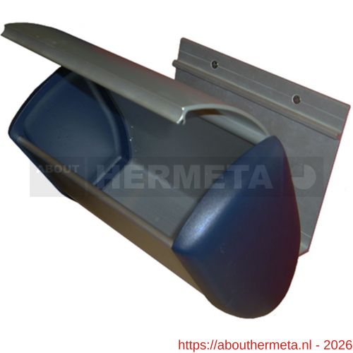 Hermeta 3280 wand afvalbak 3,5 L RAL 5011 EAN sticker - R20100214 - afbeelding 1