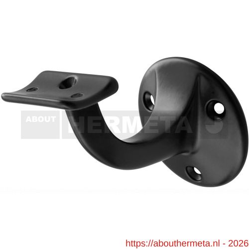 Hermeta 3505 leuninghouder 75 mm holzadel zwart EAN sticker - R20101703 - afbeelding 1