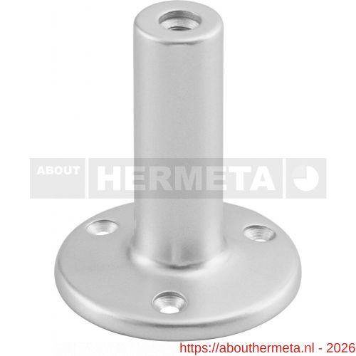Hermeta 3516 leuninghouder rozet met vaste zuil opschroevend 71 mm naturel - R20100943 - afbeelding 1