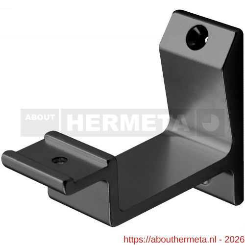 Hermeta 3540 leuninghouder vlakzadel opschroevend mat zwart - R20101491 - afbeelding 1