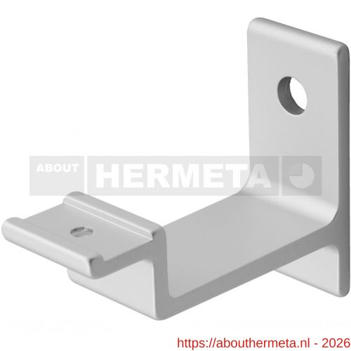 Hermeta 3541 leuninghouder vlakzadel stokschroef mat naturel - R20100885 - afbeelding 1