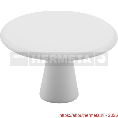 Hermeta 3752 meubelknop rond 35 mm met bout M4 wit EAN sticker - R20101067 - afbeelding 1