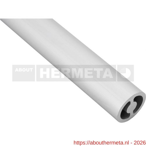 Hermeta 3850 koker doorvalbeveiliging rond-ovaal 28x26x3 mm aluminium mat naturel per meter - R20100077 - afbeelding 1