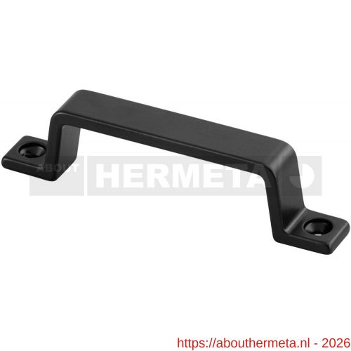 Hermeta 4200 hand- en meubelgreep 90 mm opschroevend mat zwart EAN sticker - R20101709 - afbeelding 1