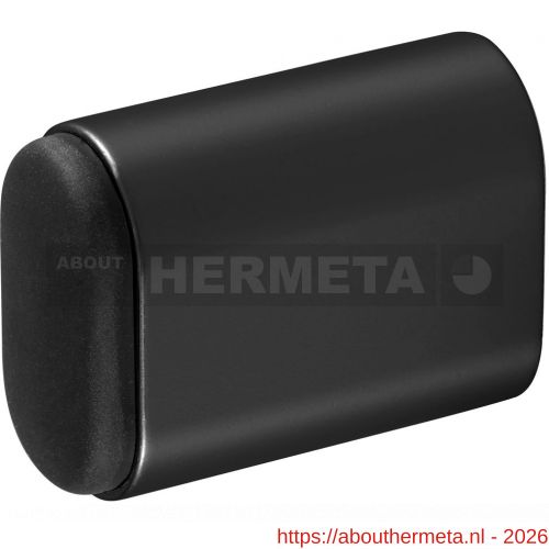 Hermeta 4702 deurbuffer ovaal 50 mm mat zwart - R20101965 - afbeelding 1