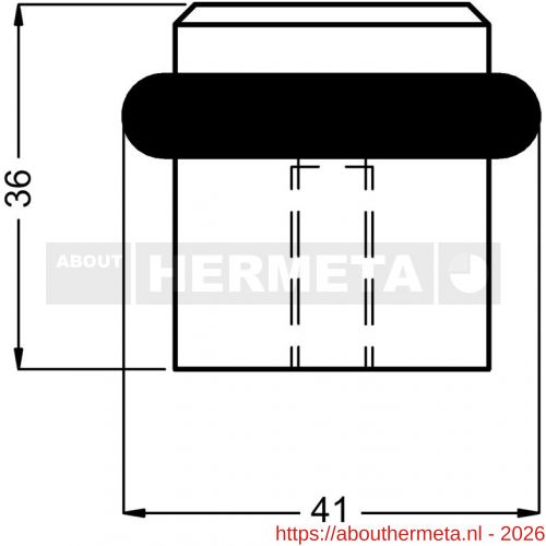 Hermeta 4735 deurbuffer vloer mat zwart - R20101969 - afbeelding 1