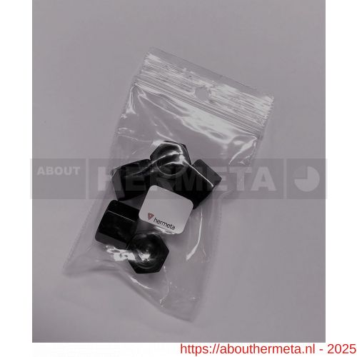 Hermeta 5866 5x dopmoer M8 mat zwart EAN sticker - R20101946 - afbeelding 1